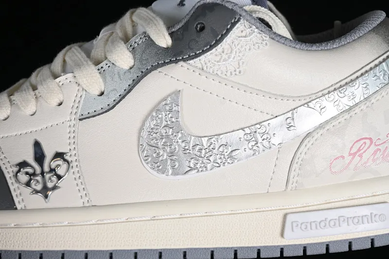 All categories Air Jordan Jordan series basketball shoes Air Jordan 1 Low Air Jordan 1 Low AJ1 Joe 1 Panda Prank Modern Wei Realm Gray Series Perseverance Flower Low-top cultural casual sneakers 553560-053